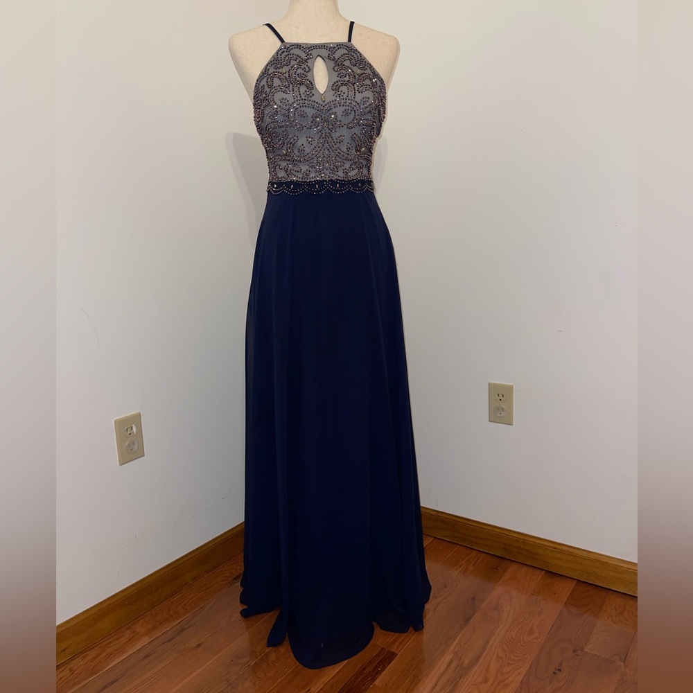 Navy Blue XSCAPE Prom Dresss